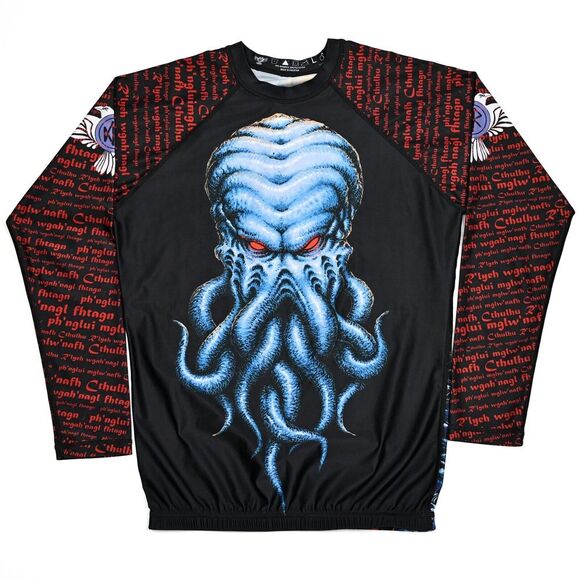 Raven Fightwear Men's BJJ MMA Long Sleeve Kraken All Over Print Rash Guard EUC - Picture 2 of 7